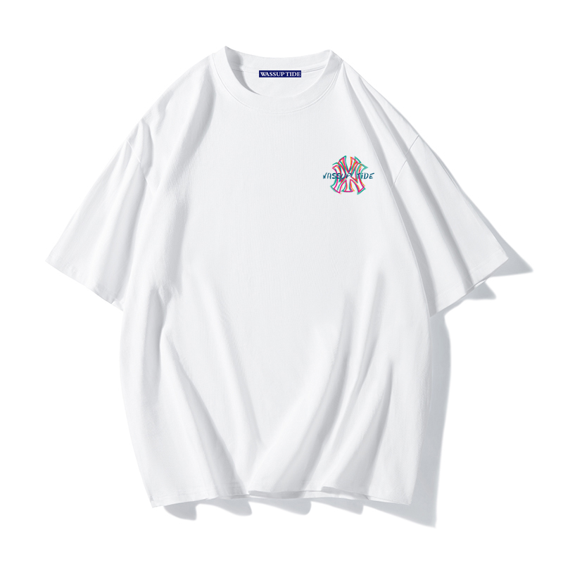 短袖男2025新款潮牌短袖t恤男士宽松美式纯棉短袖男青少年宽松T恤纯棉印花T恤男